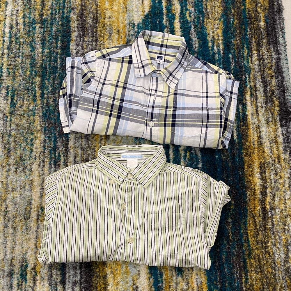 Janie and Jack Boys Plaid Dress Shirts